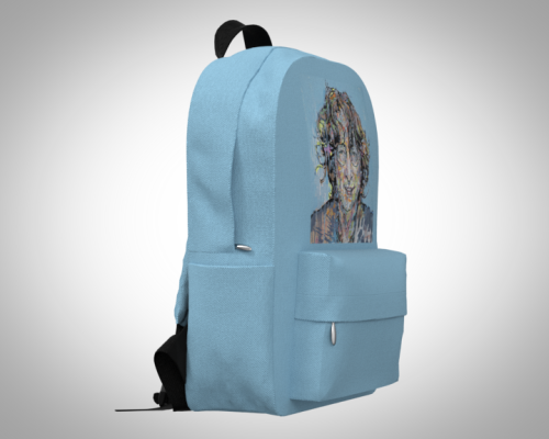 Рюкзак 30*40см "Ленон на голубом" с укрепленной спинкой и регулируемыми лямками