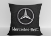 Подушка "Mersedes на чёрной коже" 40*40см лучшая декоративная, для авто и в подарок  