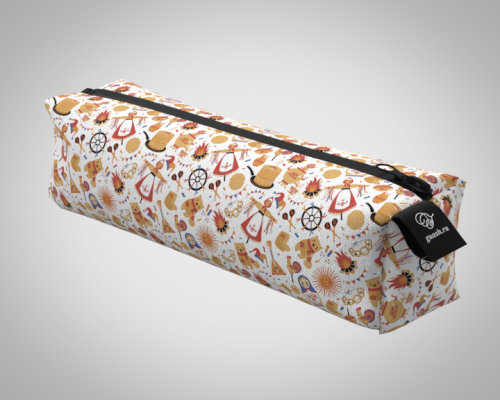 Пенал 20*5*5см "Россия масленица 2" школьный, удобный, на молнии 