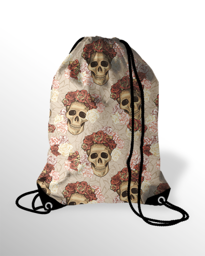 Мешок-рюкзак "Черепа на день мертвых на светлом" 35*40см, школьный, спортивный мешок