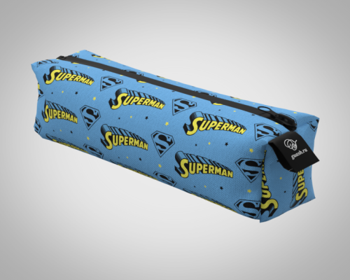 Пенал 20*5*5см "Супермен/Superman" школьный, удобный, на молнии 