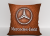 Подушка "Mersedes на коже" 40*40см лучшая декоративная, для авто и в подарок  