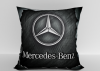 Подушка "Mersedes карбон" 40*40см лучшая декоративная, для авто и в подарок  