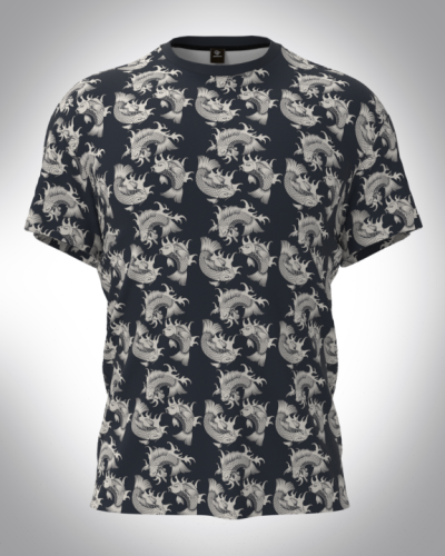 Футболка мужская "Кои японские карпы" классическая 3D