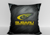 Подушка "Subaru жёлтый карбон" 40*40см лучшая декоративная, для авто и в подарок  