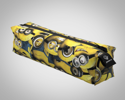 Пенал 20*5*5см "Миньоны" школьный, удобный, на молнии 