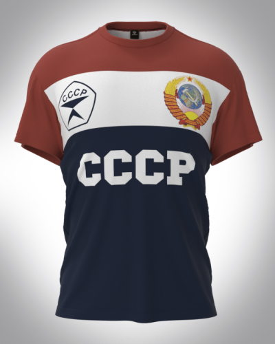 Футболка мужская "СССР на триколоре" классическая 3D