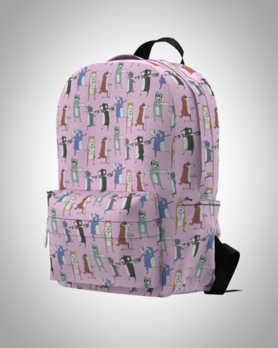 Рюкзак 30*40см "Еноты мультяшные" с укрепленной спинкой и регулируемыми лямками