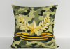Подушка "Георгиевская на зелёном" 40*40см лучшая декоративная, для авто и в подарок  