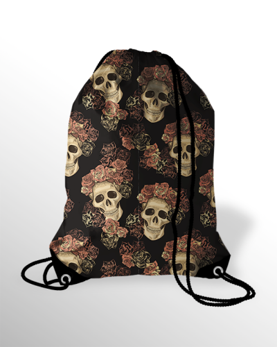Мешок-рюкзак "Черепа на день мертвых на черном" 35*40см, школьный, спортивный мешок