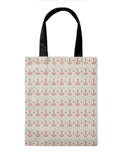 Шоппер "Якоря" 35*40см сумка повседневная, простая, но удобная 