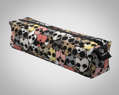 Пенал 20*5*5см "Веселые псы" школьный, удобный, на молнии 