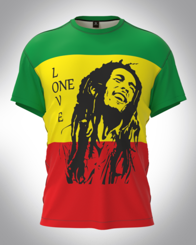 Футболка мужская "Боб Марли love" классическая 3D