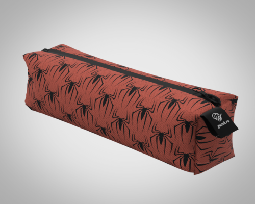 Пенал 20*5*5см "Значок человека паука" школьный, удобный, на молнии 