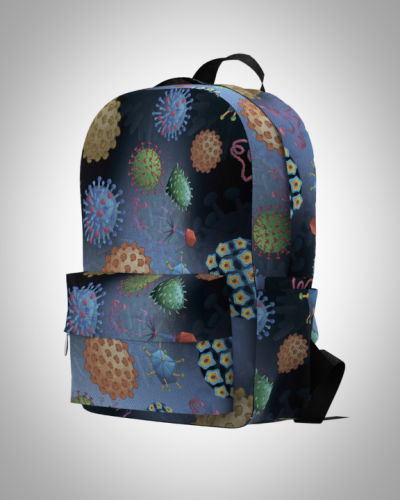 Рюкзак 30*40см "Вирусы" с укрепленной спинкой и регулируемыми лямками