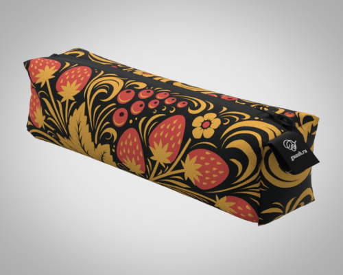 Пенал 20*5*5см "Хохлома" школьный, удобный, на молнии 