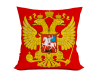 Подушка "Двуглавый орёл РФ на красном" 40*40см лучшая декоративная, для авто и в подарок  