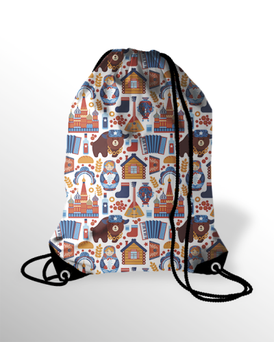 Мешок-рюкзак "Россия гармошка балалайка" 35*40см, школьный, спортивный мешок