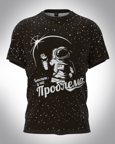 Футболка мужская "Космонавт" классическая 3D