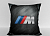 Подушка "BMW полосы карбон" 40*40см лучшая декоративная, для авто и в подарок  