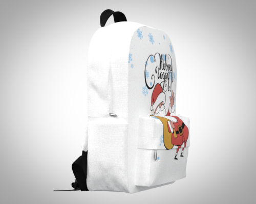 Рюкзак 30*40см "Дед Мороз" с укрепленной спинкой и регулируемыми лямками