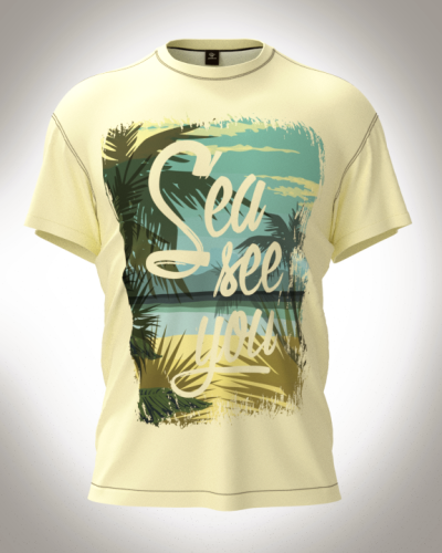 Футболка мужская "Sea see you" классическая 3D
