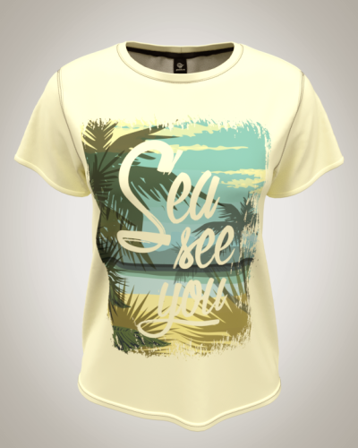 Футболка женская "sea see you" классическая 3D