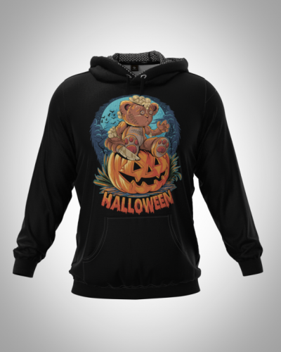 Толстовка мужская "Halloween!" классическая 3D, с капюшоном, большим карманом кенгуру