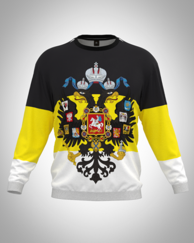 Свитшот  мужской "Имперский" классический 3D, с круглым воротом