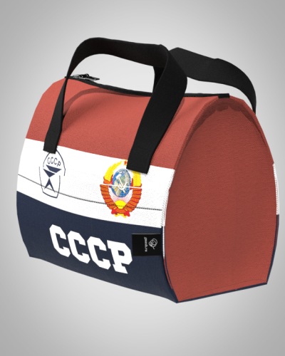 Сумка-косметичка "СССР на триколоре" 24*18*12см  с ручками, большая косметичка, маленькая дамская