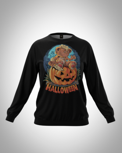 Свитшот  женский "Halloween" классический 3D, с круглым воротом