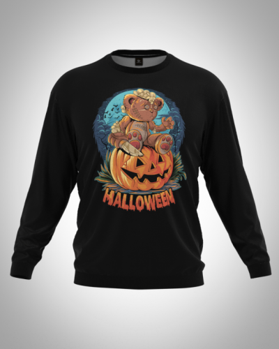 Свитшот  мужской "Halloween!" классический 3D, с круглым воротом