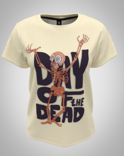Футболка женская "Day the Dead" классическая качественная 3D