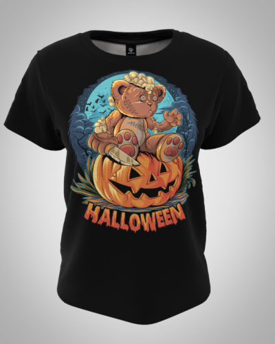 Футболка женская "Halloween!" классическая качественная 3D