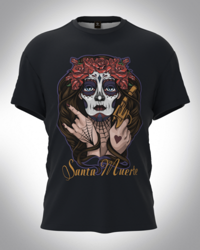Футболка мужская "Santa Muerte" классическая свободная 3D