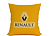 Подушка "Renault жёлтый" 40*40см лучшая декоративная, для авто и в подарок  